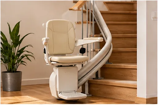 Monte-escalier installé dans un logement